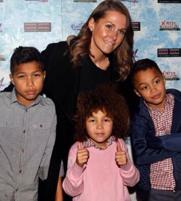 Jude Littler with her children.